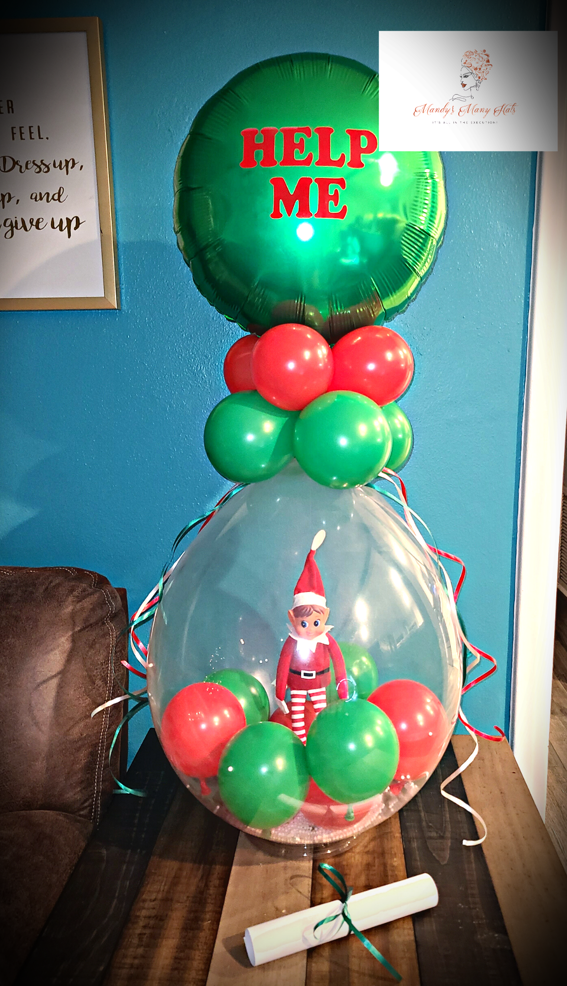 Welcome Elf Christmas Stuffed Balloon