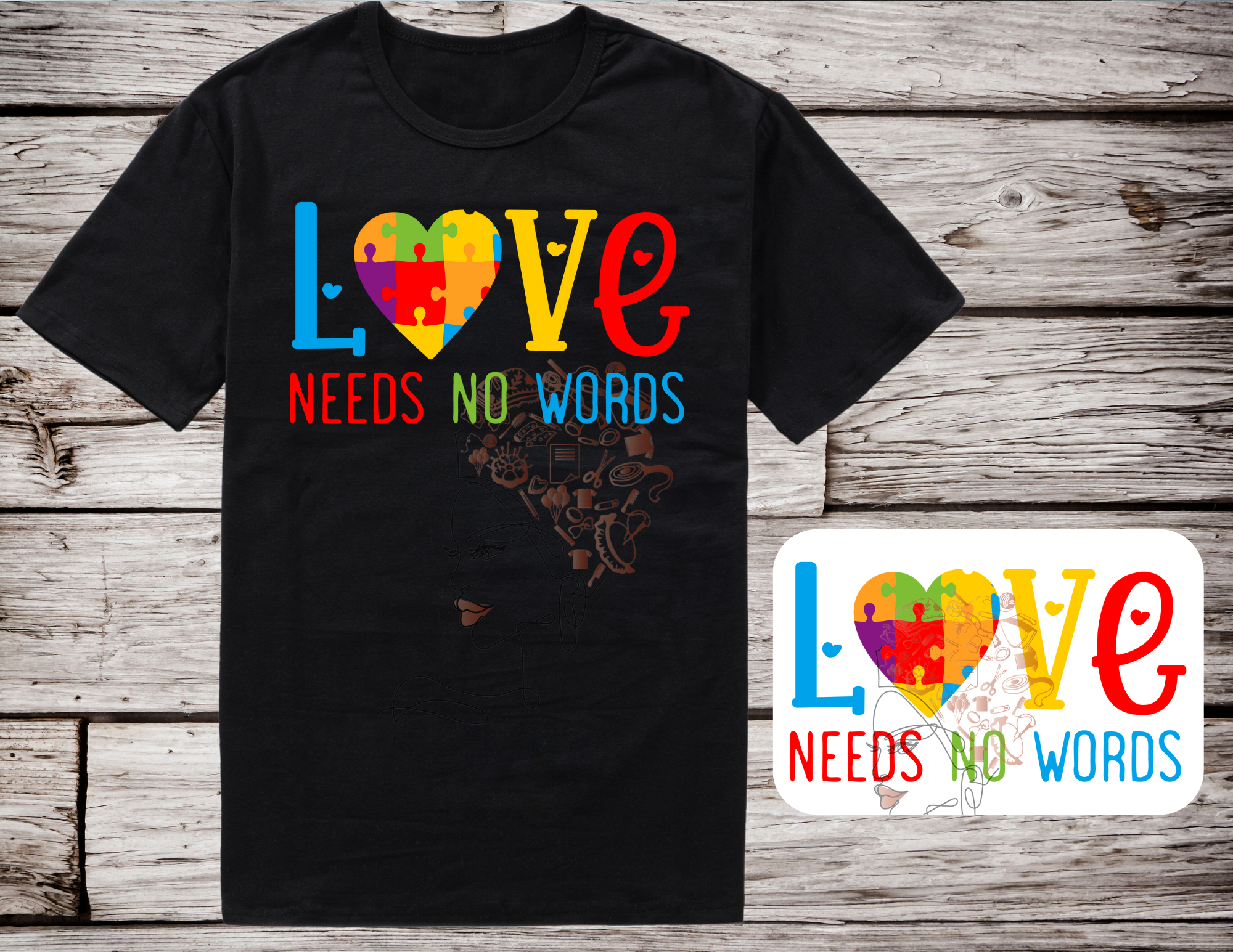 love needs no words autism shirt