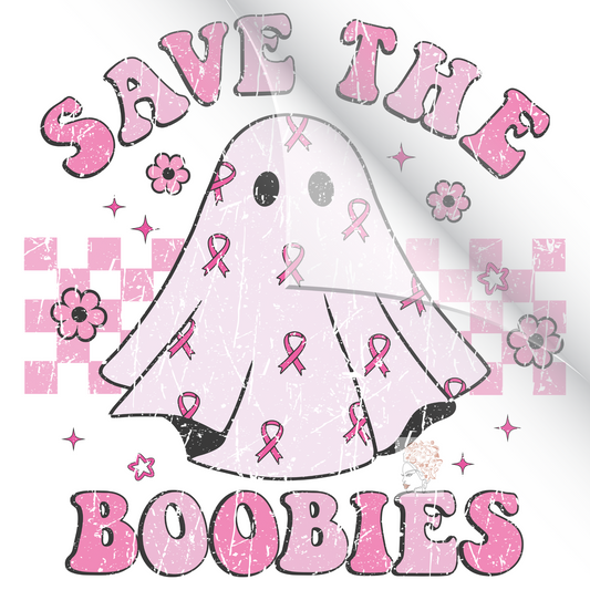 Save the Boobies Breast Cancer Awareness DTF Transfer
