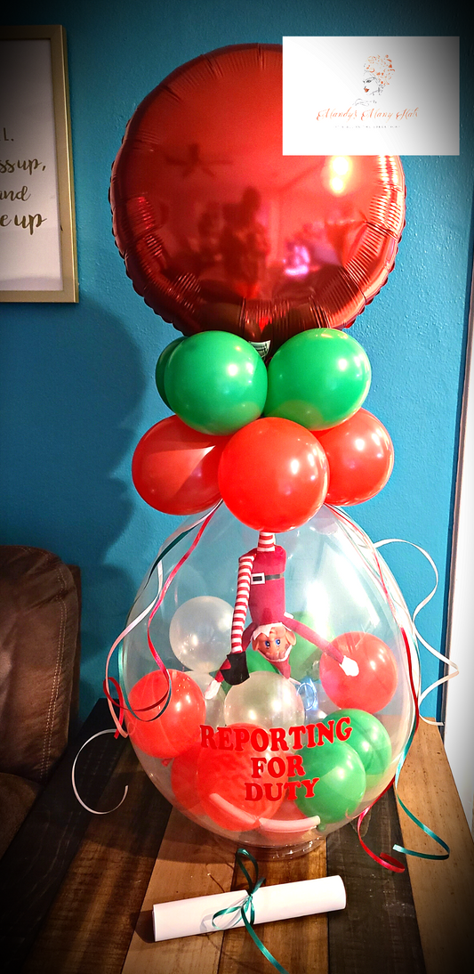 Welcome Elf Christmas Stuffed Balloon