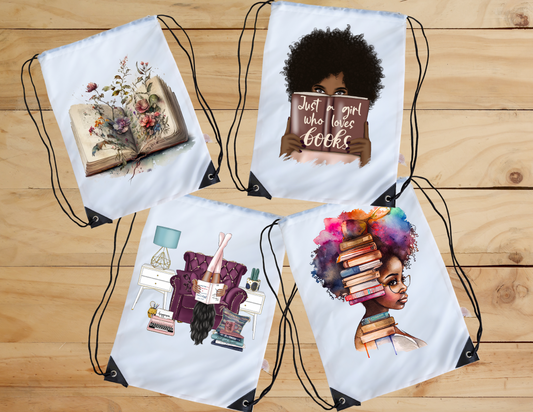 Reader's Choice Drawstring Book Bags